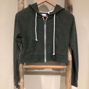 Urban Outfitters cropped zip up sweater